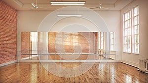 Dance or ballet studio interior