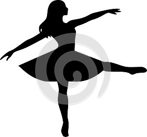 Dance - black and white isolated icon - vector illustration