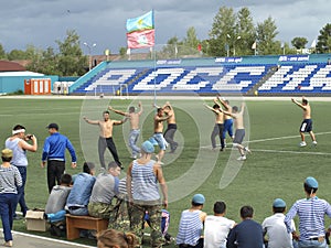 Kyzyl. Tuva. Russia. Competitions on wrestling Huresh.