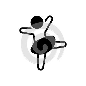 Black solid icon for Dance, shindig and orchestics
