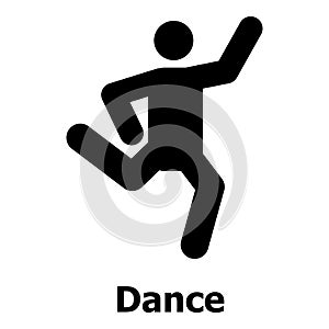 Dance icon, simple style