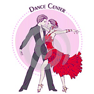 Dance line color ballroom dancing latina