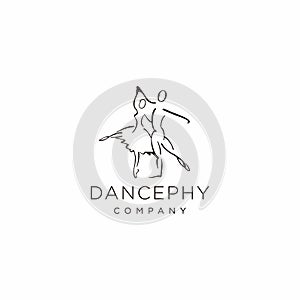 Dance Logo Abstrac with Modern Design Template