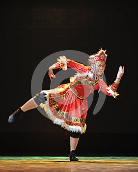 The dance of the Mongolia Nationality: shepherd girl