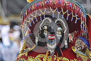 The dance of the negritos, or also known as the cofradia de los negritos, is a folkloric dance with huanuco Peru masks. During the photo