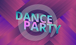 Dance party flyer, musical background, vector