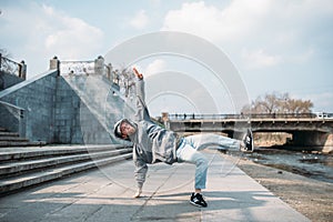 Dance performer, hip hop dancing on the street