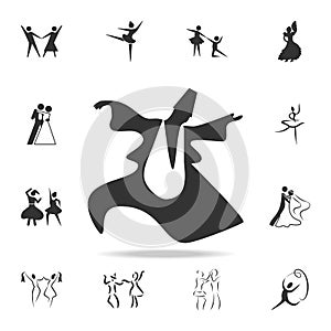 dance of the Sufis icon. Set of people in dance element icons. Premium quality graphic design. Signs and symbols collection icon photo