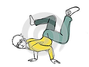 Dance of a young man