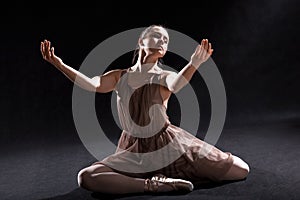 Dancer acting on a stage. photo