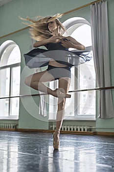 Dancer in ballet hall