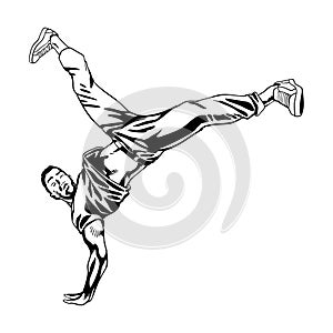 Dancer character in dynamic pose