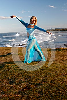 Dancer on cliff