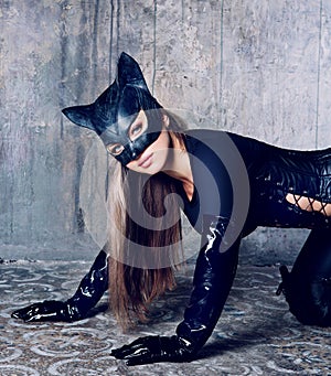 Dancer  dressed as a cat woman