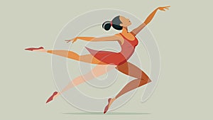 A dancer gracefully moving and flowing exemplifying the elegance and poise that comes from cultivating ones virtues photo