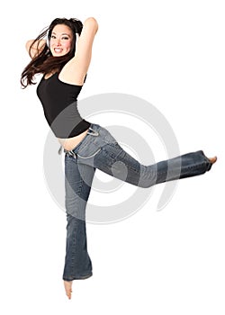 Dancer with headphones