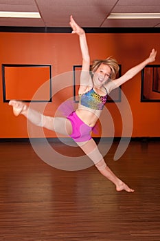 Dancer jumping