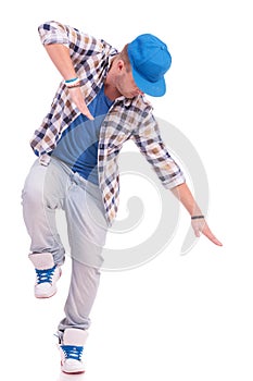 Dancer on one leg in dance position