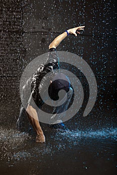 Dancer in rain