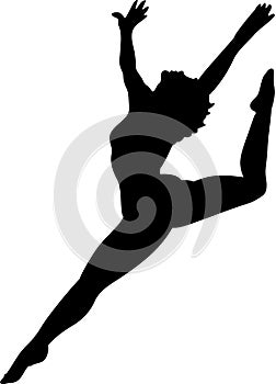 Dancer Silhouette Vector Illustration photo