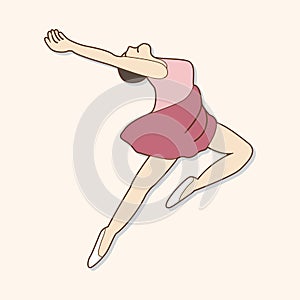 Dancer theme elements vector,eps