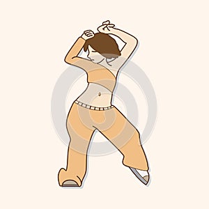 Dancer theme elements vector,eps