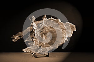 Dancers in ballroom isolated on black background