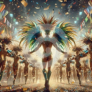 Dancers at brazilian carnival