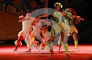 Dancers from Colombian Barrio Ballet stage prformance