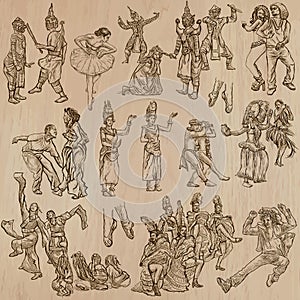 Dancers - Hand drawn vector pack