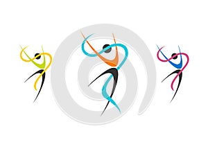 dancers, logo, wellness, ballerina, set ballet illustration,fitness,dancer,sport,people nature