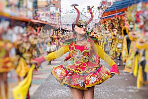 Dancers at Oruro Carnival in Bolivia, declared UNESCO Cultural W photo