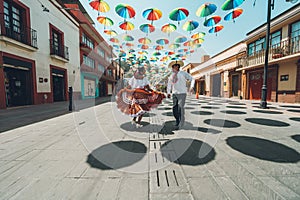 Dancers of typical Mexican dances from the central region of Mexico