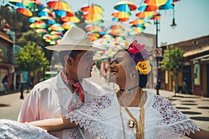Dancers of typical Mexican dances from the region of Veracruz