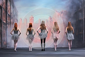 Dancers urban girls. Generate ai