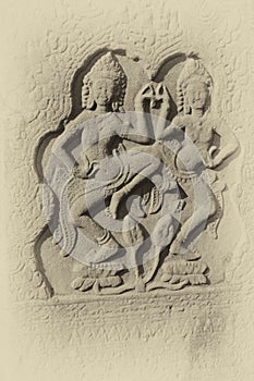 Dancing apsara devas