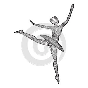 Dancing ballerina. Woman classic ballet dancer