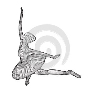 Dancing ballerina. Woman classic ballet dancer