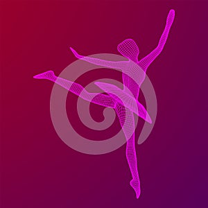 Dancing ballerina. Woman classic ballet dancer