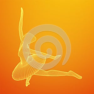 Dancing ballerina. Woman classic ballet dancer