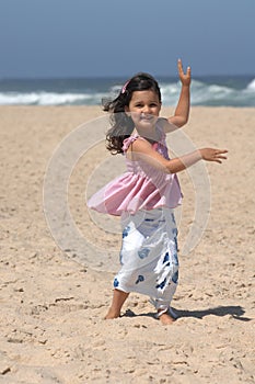 Dancing on the beach