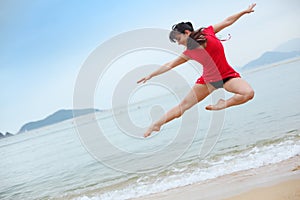 Dancing on beach