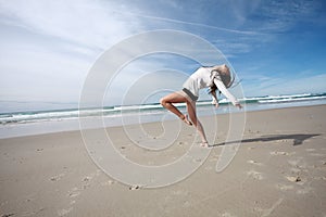 Dancing on the beach