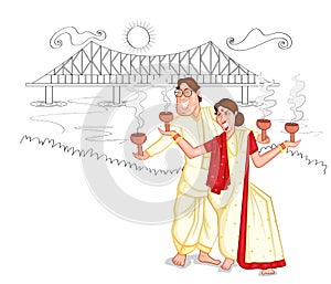 Dancing Bengali couple