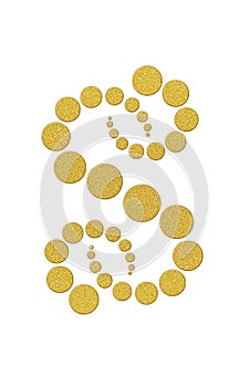 Dancing circles in gold glitter - 1