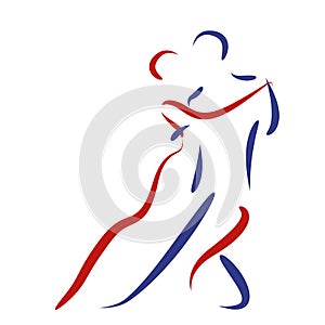 Dancing couple logo.