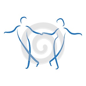 Dancing couple logo.
