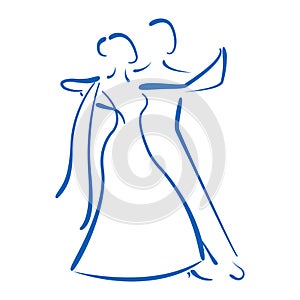 Dancing couple logo.