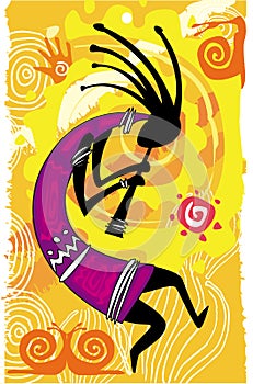 Dancing figure. Kokopelli