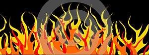 Dancing flames - vector clipart